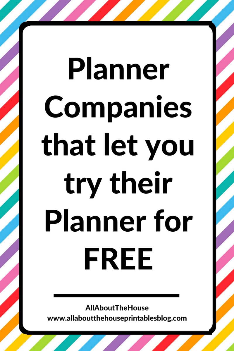 Planner Companies That Will Let You Download Print And Try Their 