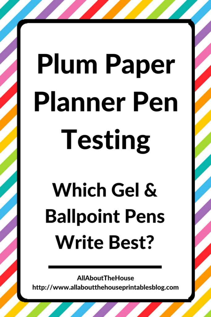 plum paper pen testing planning planner review ballpoint gel papermate frixion erasable pilot staedtler pilot kikki k