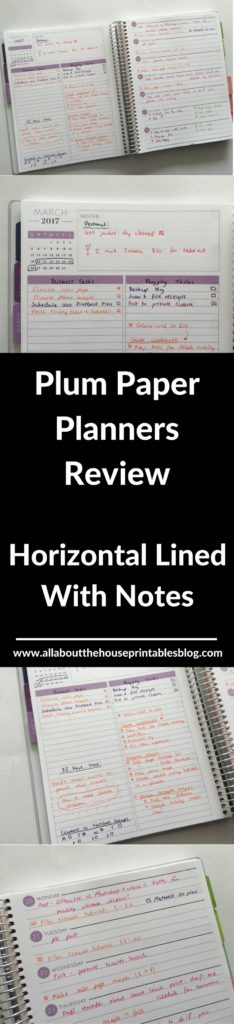 plum paper planners review horizontal lined with notes how to color code your planner plan wtih me weekly spread