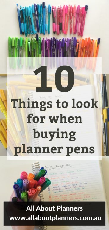 things to check before buying planner pens best favorite pens color coding rainbow no ghosting or bleed through recommended amazon