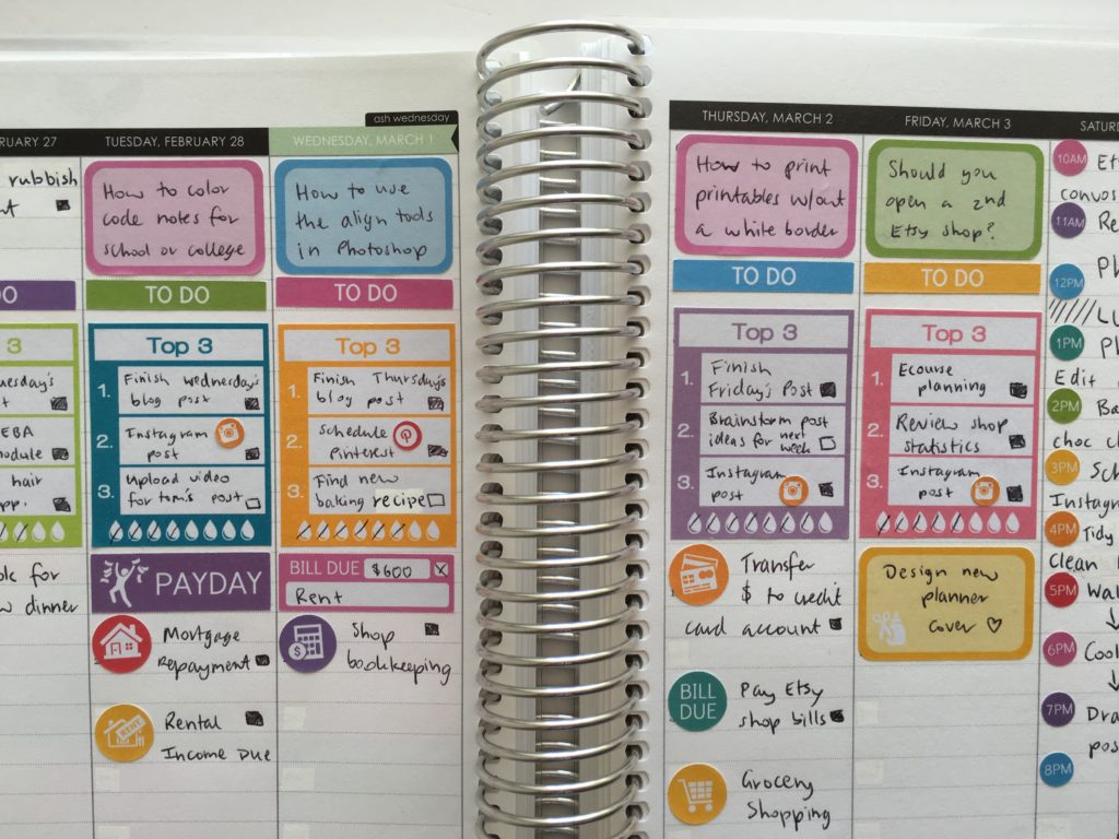 using stickers for blog planning erin condren hourly life planner review how to color code your planner pros and cons rainbow weekly planner spread-min