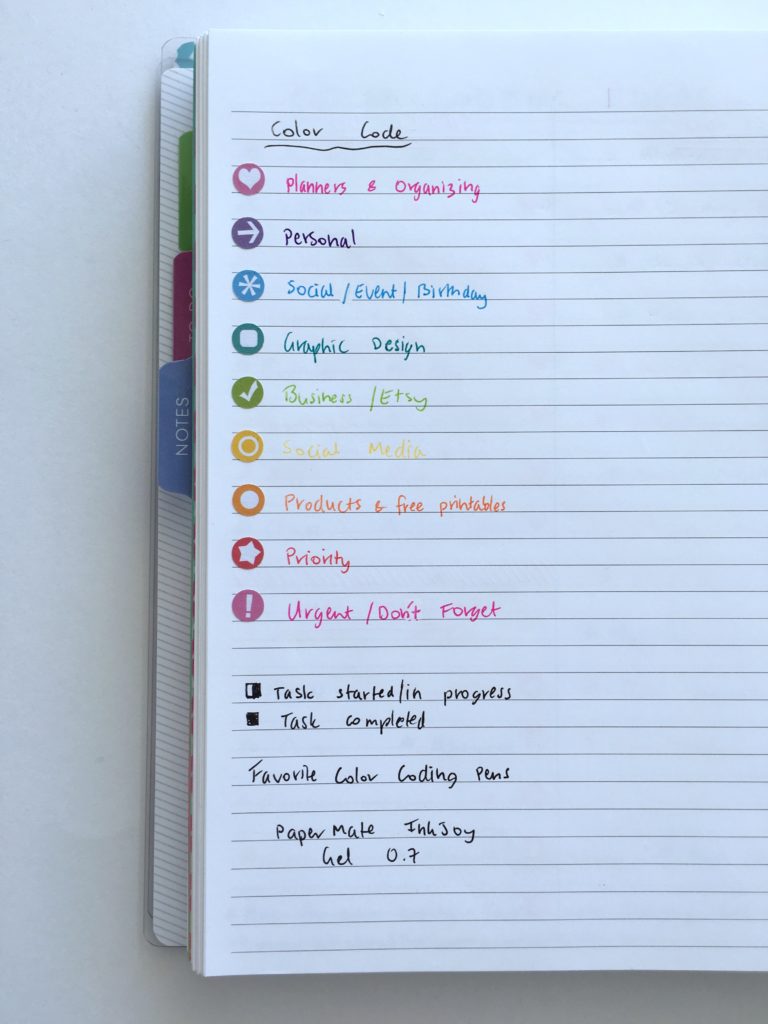 color coding ideas categories planner organization accessories diy pens for color coding planning time hack how to use your planner more efficiently-min