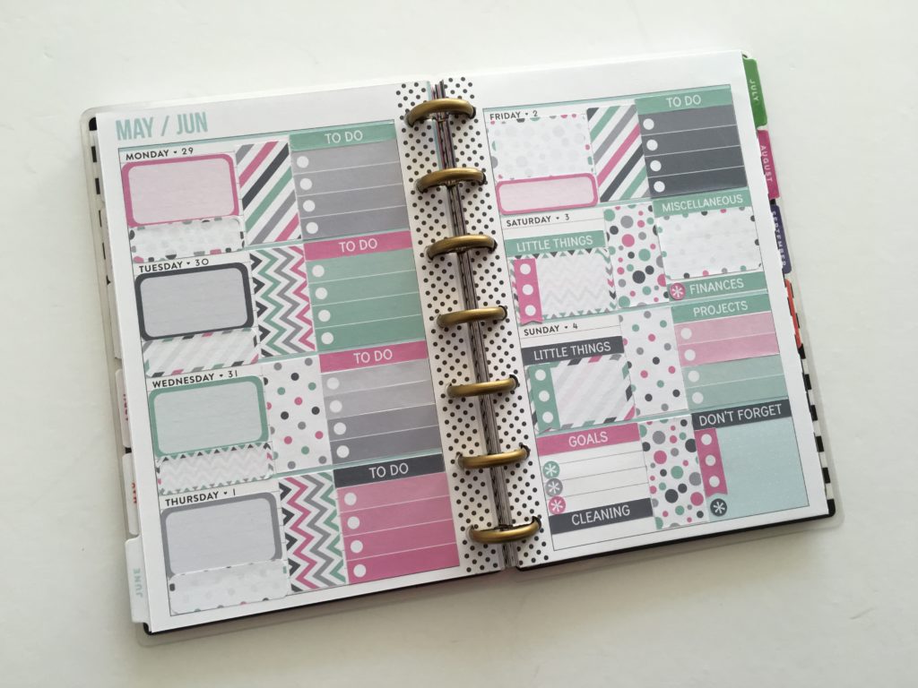 erin condren planner stickers fit the happy planner by mambi mini sticker kit plan with me themed weekly spread horizontal simple diy