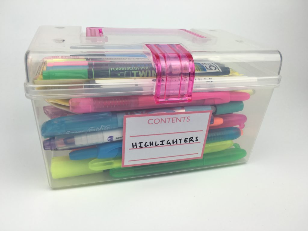 free printable organizing labels contents labels how to storage planner pens pen highlighter storage ideas color coding simple easy free download diy