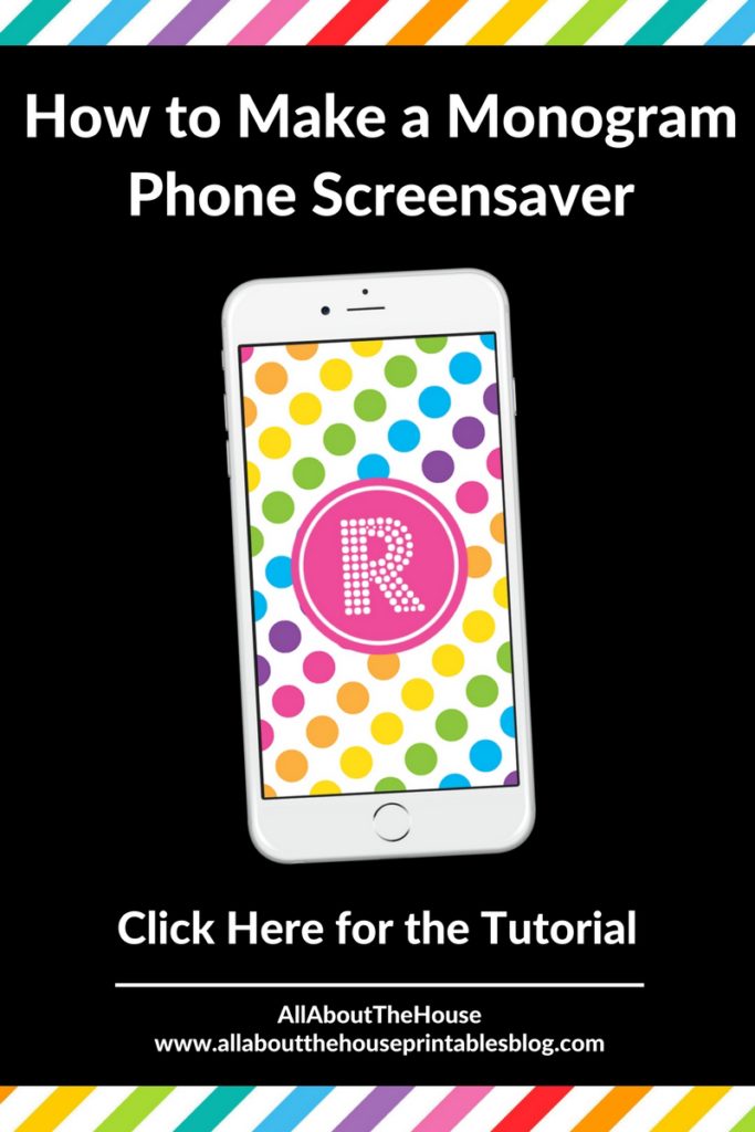 how to make a monogram screensave iphone wallpaper tutorial tablet desktop graphic deisgn beginner photoshop tutorial printable
