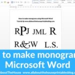 How to make a 1, 2 or 3 letter monogram in Microsoft Word (video tutorial)