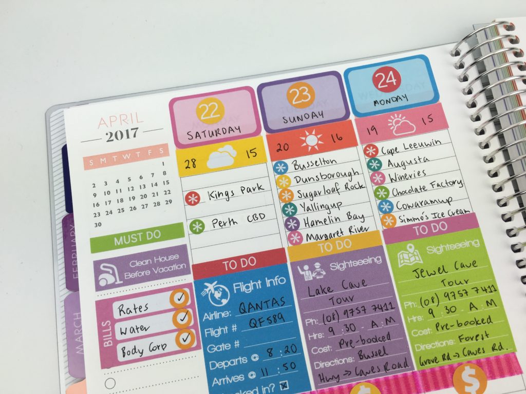 how to use a vertical style planner to plan your week plum paper vertical sidebar inspiration ideas colorful weekly spread date dot sticker vacation