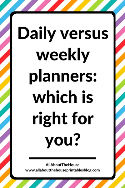 daily versus weekly planner, how to choose which is right for you calendar inspiration ideas how to resize printables tutorial