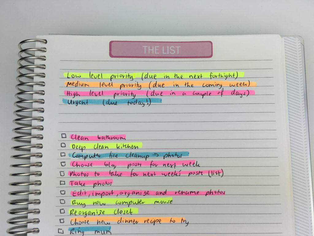 how to color code your to do list planning by time priority using highlighters time management productivity efficient plan with me weekly planning process