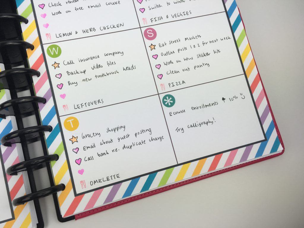 weekly planner ideas bullet journalling bujo spread layout free printable diy tutorial organization color coding self ink stamps stamping inspiration ideas