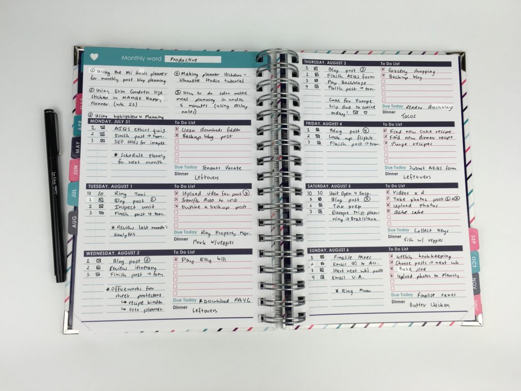ashley shelly planner review horizontal weekly spread checklist hourly best planners for students le pen