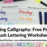 Practicing Calligraphy: Free printable brush lettering worksheets