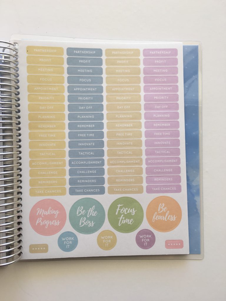 business planner stickers review minimalist colorful color coding officeworks planner