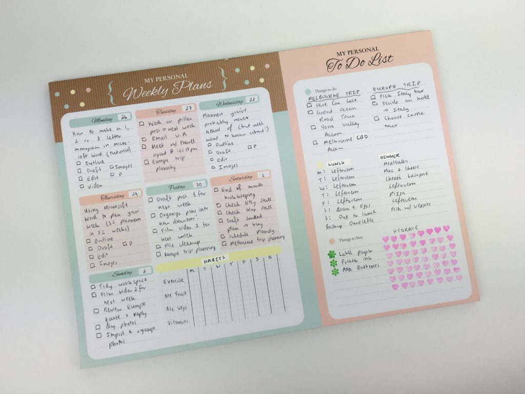 cheaper alternative to inkwell press daily planner notepad weekly planning ideas alternative to traditional planner coil bound officeworks diy simple minimalist