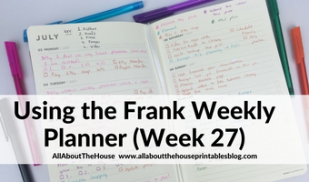 Using the Frank Horizontal Weekly Planner (52 Planners in 52 Weeks – Week 27)