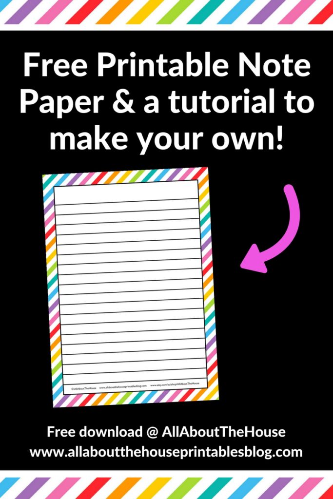 free printable note paper planner insert refill diy tutorial happy planner erin condren plum paper how to make planner printable