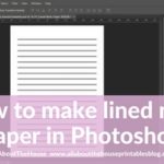 How to make lined note paper DIY planner insert refills in Photoshop (quick and easy step by step tutorial)