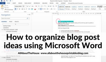 How to keep blog post ideas organized and color coded using Microsoft Word (plus, download a copy of my template for free!)