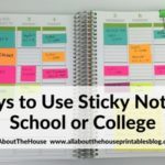 Planner organization: 5 Ways to use sticky notes for school or college