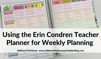 using erin condren teacher planner as a weekly planner color coding blog planning workflow content calendar inspiration ideas