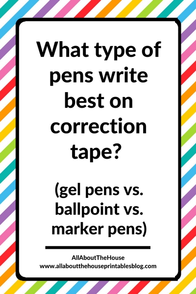 which pens write best on correction tape whiteout getting started planning planner problems favorite pens no bleed ghosting tips