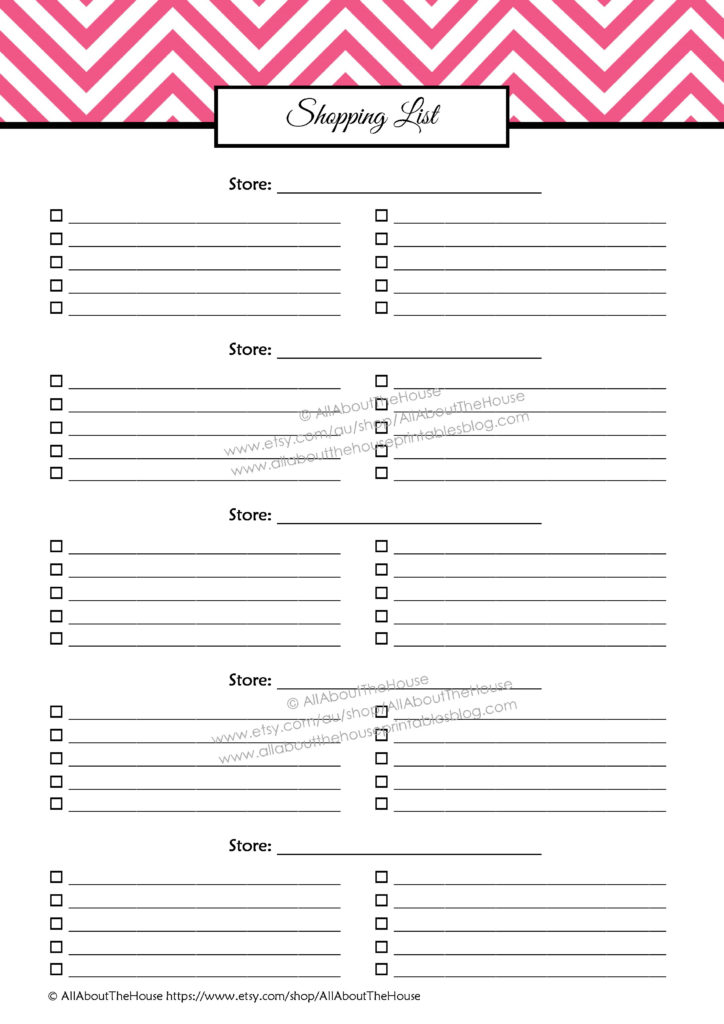 grocery list planner organizer errands coupon binder printable editable checklist couponing save money categorised meal planning