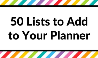 Using blank pages: 50 useful lists to add to your planner