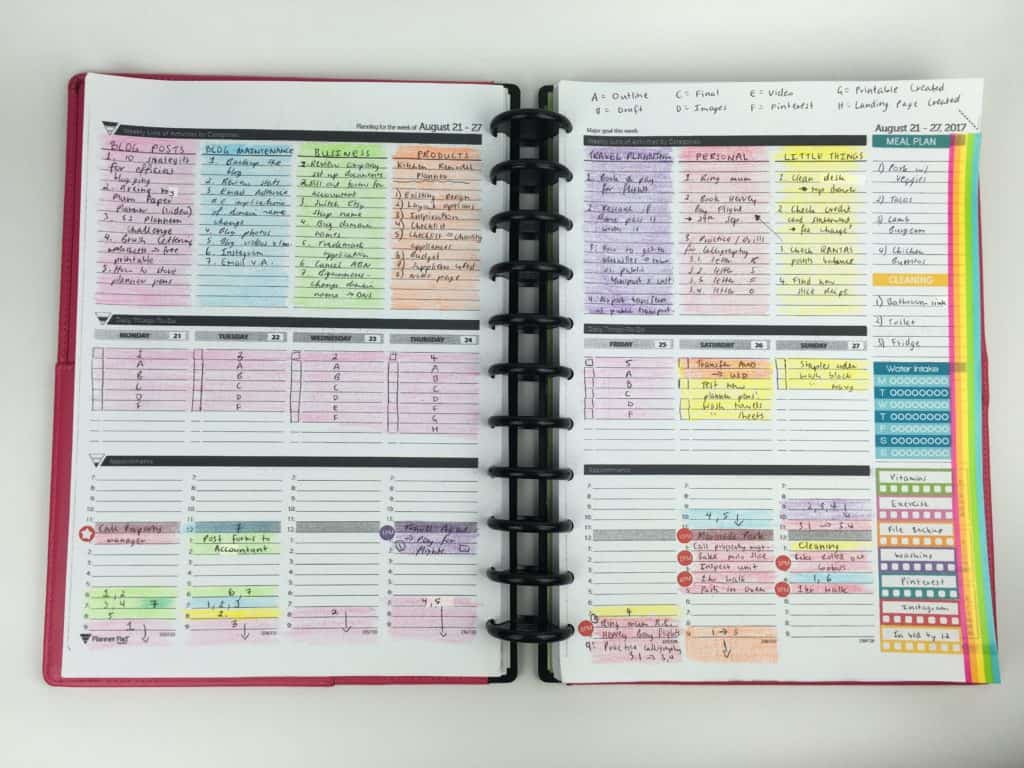 Review Of The Planner Pad Weekly Planner Week 34 Of The 52 Planners In 