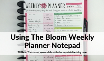 Using the Bloom weekly planner notepad (Week 37 of the 52 Planners in 52 Weeks Challenge)