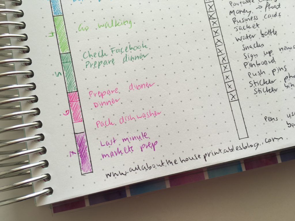 bullet journal tips ideas spread layout hourly daily plan bar by ryder carroll color coding daily versus weekly planning layout inspiration diy-min