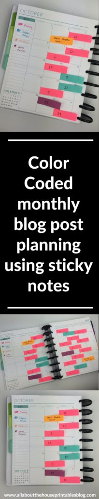 color coded monthly blog post planning organization planning tips ideas monthly spread plum paper pen and paper inspiration