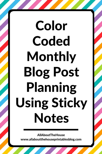 color coded monthly blog post planning using sticky notes organization editorial calendar efficient product launch diy