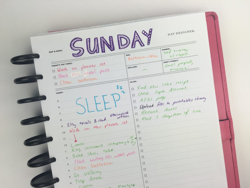 Trying out the Day Designer Daily Planner by Whitney