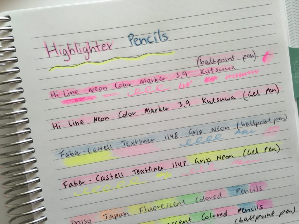 highlighters versus highlighter pencils which are better planner setup essential supplies faber castel neon color coding