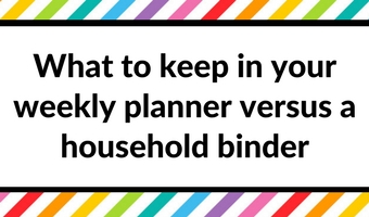 what to keep in weekly planner versus a household binder organization ideas inspiration tips planning bullet journal bujo index