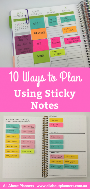10 ways to plan using sticky notes tips useful functional planning post it note 3m