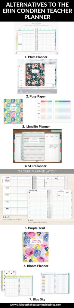 teacher planner roundup review similar to erin condren alternative posy paper bloom blue sky limelife purple trail plum paper-min