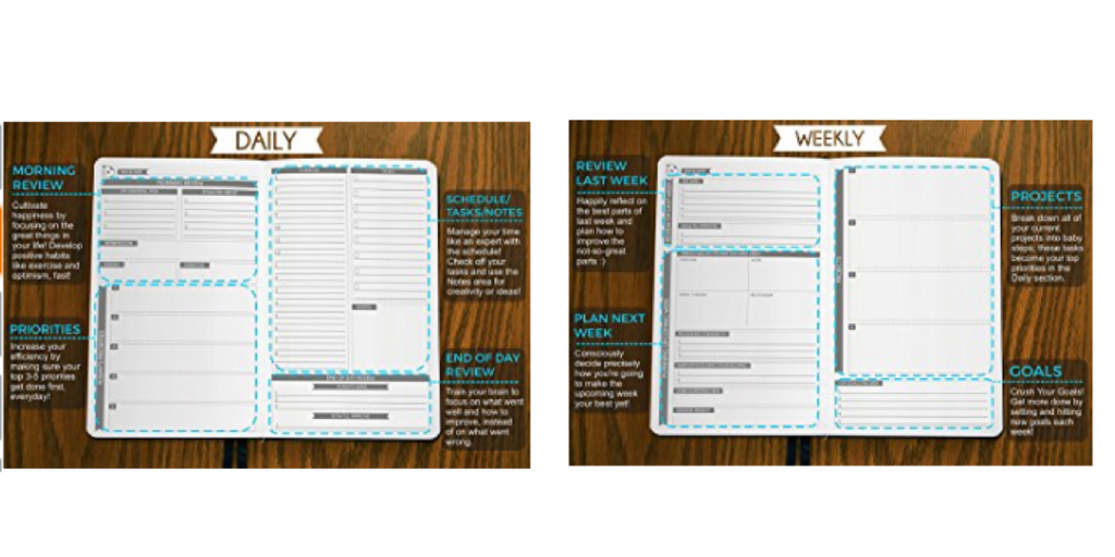 Panda Planner, Undated Planner, daily spread, weekly spread, monthly spread