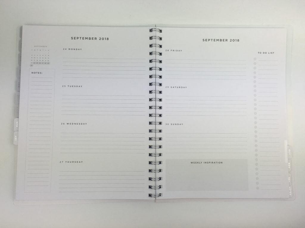 american crafts planner 2018 review pros and cons horizontal lined weekly spread affordable less than 50 dollars monday start