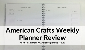 american crafts weekly planner review 2018 horizontal lined 2 page spread minimalist large letter size colorful