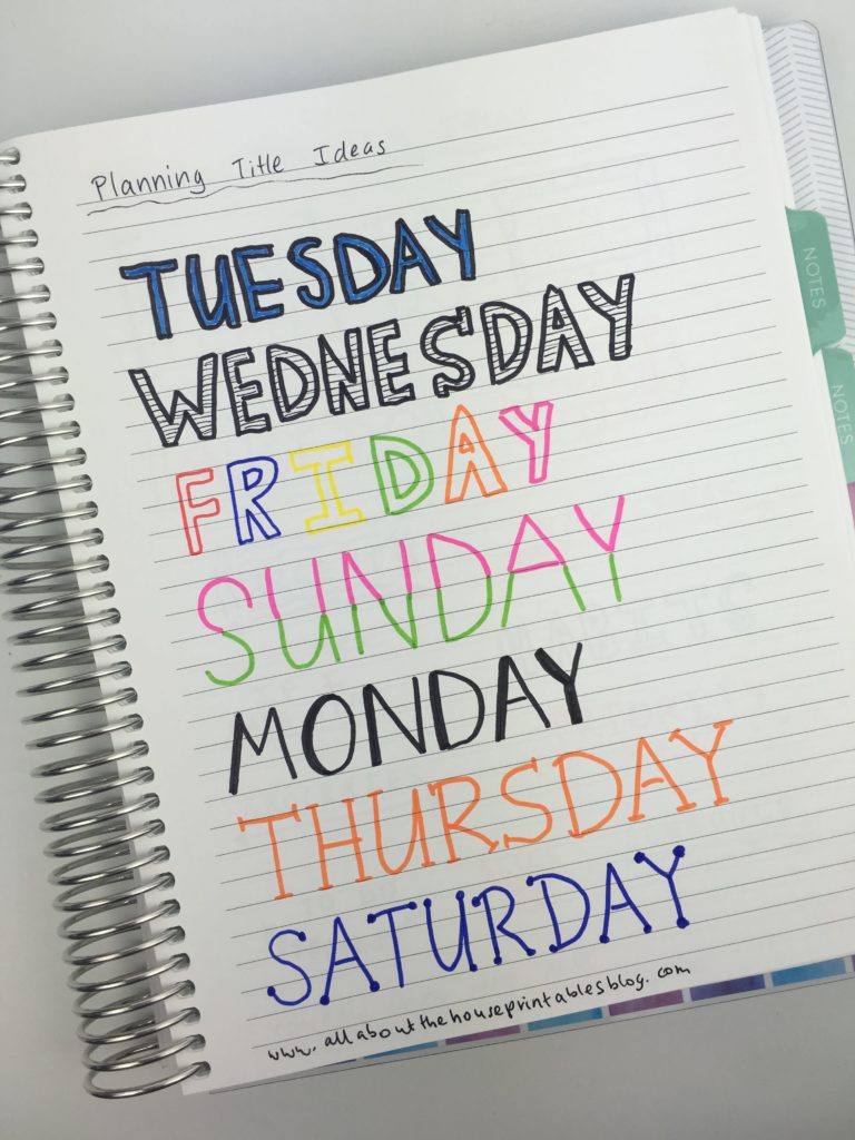 bullet journal spread ideas header title decorating layout daily weekly collection minimal diy organization-min