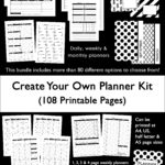 The ‘Create your own planner kit’ (108 printable pages to create your perfect planner!)