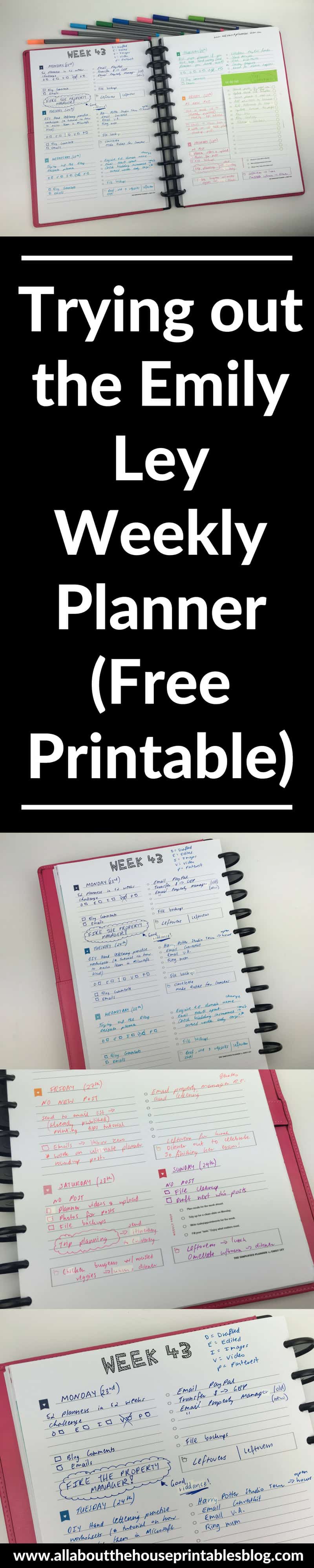 Using the Emily Ley Weekly Plannner (Week 43 of the 52 Planners in 52 ...