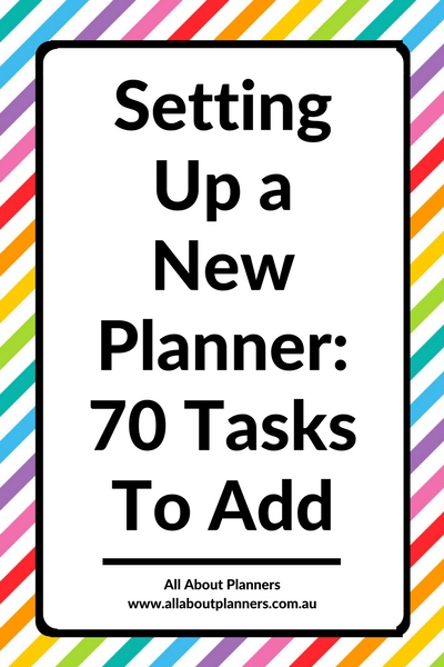 how to set up a new planner checklist tasks reminders goals don't forget tips ideas hacks decorating tips