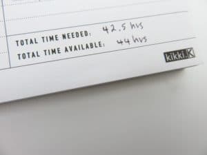 Planning by category rather than by day using a Kikki K Notepad – ‘Work ...