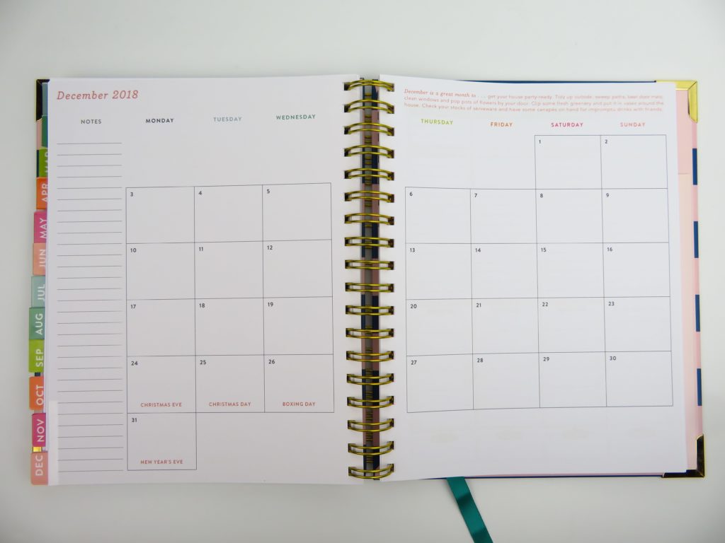 lorna leigh lane monthly calendar 2 page color coding organization monday starter 2018 review pros and cons flipthrough australian made-min