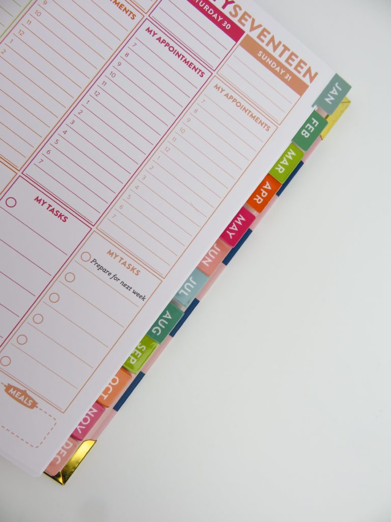 lorna leigh lane weekly planner tabs color coding australian made planner vertical hourly checklist rainbow sturdy hardcover review pros and cons-min