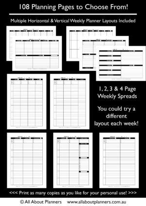 The ‘Create your own planner kit’ (108 printable pages to create your perfect planner!) – All ...