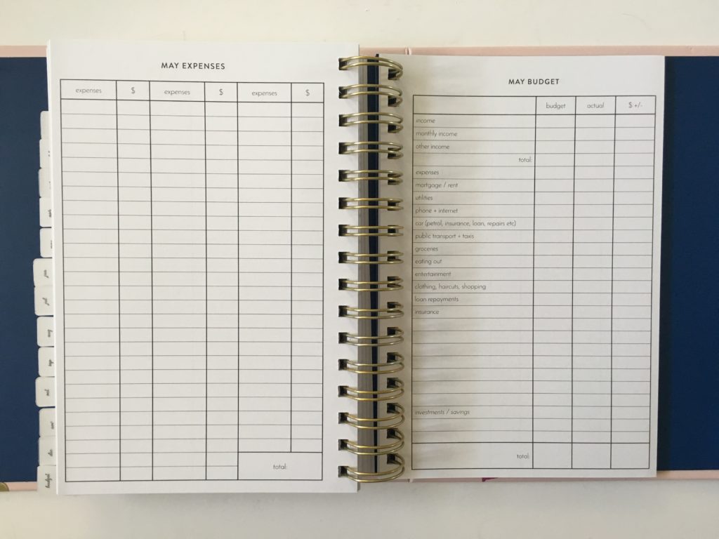 amelia lane line planner budgeting horizontal weekly planner made in australia simple minimalist functional week starts monday checklist meal planning