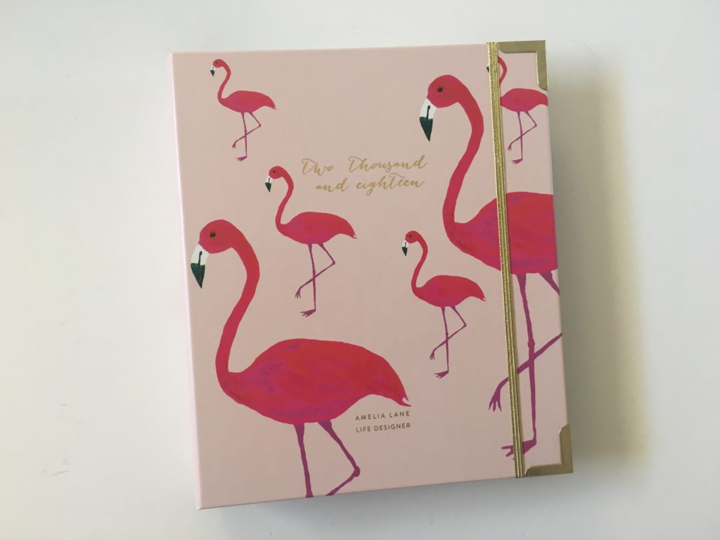 amelia lane paper planner review 2018 flamingo cover a5 gold foil effect corner elastic enclosure hardcover horizontal weekly australian made